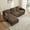 Brown, variant on AOOWOW Home Pleated Design Chenille Fabric Reclining and Modular Sectional Sofas with 2 Round Throw Pillows, Orange