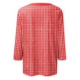 thumbnail image 5 of LISTHA Womens 3/4 Sleeve Tops and Blouses Striped Loose Tunic Tops Crewneck Plus Size Going Out Blouses Spring Casual Shirts Red L, 5 of 5