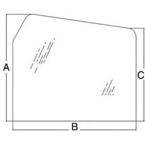 RAParts D6NN9442006E Fits Ford/New Holland Upper Rear Glass 233 2600 333 3600 4600  