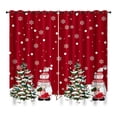 thumbnail image 5 of Fashnice Xmas Room Darkening Curtain Grommet Blackout Window Curtain Thermal Insulated Window Treatments Eyelet Ring Top Window Drapes Style C W:52"xL:72", 5 of 5