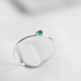 thumbnail image 2 of 925 Sterling Silver Natural Emerald Gemstone Ring, Round Cut Ring Wedding Gift For Christmas, 2 of 5