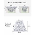 thumbnail image 6 of Waterfall Valances for Windows, Watercolor Grey Floral Kitchen Sheer Valance Curtains, Gray Ombre Botanical Summer Rod Pocket Elegant Swag Valances for Living Room Bedroom, 47.2"x38.5", 1 Panel, 6 of 8