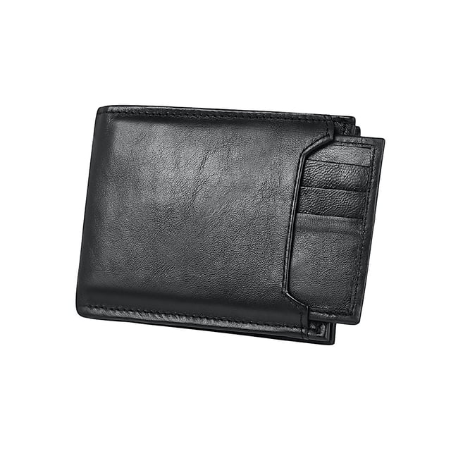 Cartera de PIEL Stylo 034 para CABALLERO Negro