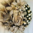 thumbnail image 3 of Esaierr Artificial Christmas Jesus Wreath Christian Layout Hanging Wreath Hanging Doors Home Wall Hanging Decoration, 3 of 5