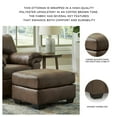 thumbnail image 4 of Signature Design by Ashley Bladen Faux Leatehr Ottoman, Brown, 4 of 6