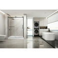 thumbnail image 4 of Kingston Brass Prato Frameless Sliding Shower Door 60" L x 76" H, Right Handed, Matte Black, 4 of 7