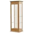 thumbnail image 4 of Waddell 792K-MB-AK Varsity 25 x 77 x 18 in. Hinged Door Lighted Tower Display Case, Mirror Back - Autumn Oak, 4 of 7