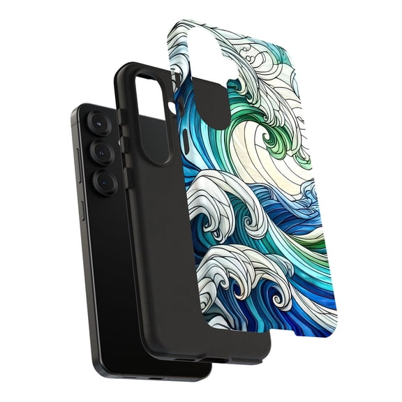 For Samsung Galaxy S20 FE, Dual-Layer, Glass Wave 1 Print, USA