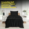 thumbnail image 2 of Ultra Soft Microplush Solid Fleece Sheet Set, Black - Twin, 2 of 6