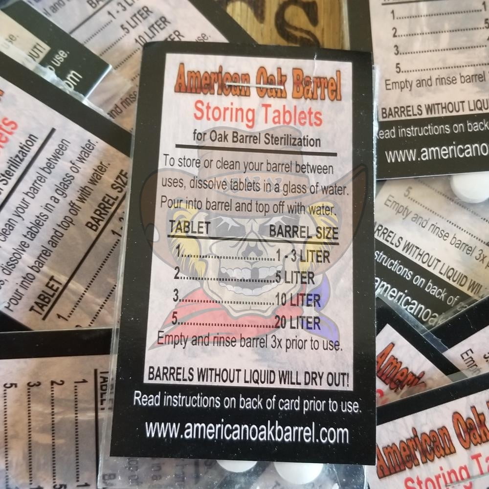 American Oak Barrel™ Storing Tablets Oak Barrel Sterilization For