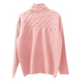 thumbnail image 4 of Baberdicy Sweaters for Women, Women Turtleneck Sweater Women Cowl Neck Sweater for Women Womens Sweaters Pink, 4 of 4
