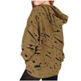 thumbnail image 3 of SGFCWSX Kids Hooded Sweatshirt Girls Lightwight Hoodie Soft Print with Pockets Pullover Top Khaki Size 4 Years, 3 of 4