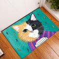 thumbnail image 2 of Cute pets Animal Pattern Anti Slip Suede Carpet Door Mat Outdoor Kitchen Living Room Floor Mat Carpet Home Decoration-week, 2 of 4