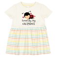 thumbnail image 3 of Inktastic Loved by Grandma Ladybug Girls Baby Dress, 3 of 5