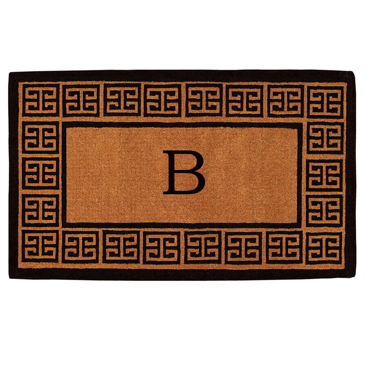 Calloway Mills The Grecian Monogram Outdoor Doormat, Extra-thick 18" x 30" (Letter B)