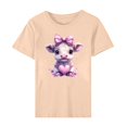 thumbnail image 4 of Valentines Clothes Under 10.00 TMOYZQ Womens Plus Size T-Shirts Trebdy Red Rose Graphic Casual Blouse Loose FIt Short Sleeve Crew Neck Pullover Tops, 4 of 5