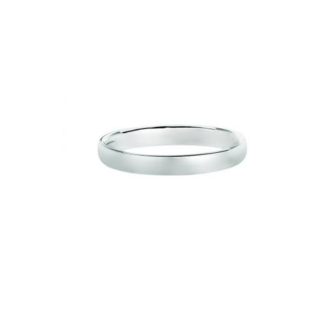 14K White Gold 2.5mm Shiny Comfort Fit Size 3 Wedding Band