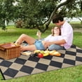 thumbnail image 4 of Outdoor Rug Outdoor Plastic Straw Rug Waterproof Camping Rugs for Patio Porch Backyard Lightweight Reversible Portable Mat for Picnic RV Pool Deck Beach Trailer Trellis, 4 of 8