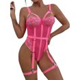 thumbnail image 4 of Gvmfive Lingerie for Women Push Up Underwear Lace Bodysuit Teddy Sleepwear, 4 of 5