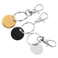 thumbnail image 1 of HOOWIFFY 3Pcs Portable Metal Ring Shopping Cart Token Keychain Alloy Coin Holder for Shop Use, 1 of 8