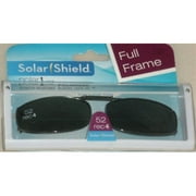 SOLAR SHIELD Clip-on Polarized Sunglasses Size 52 Rec 4 Black Full Frame