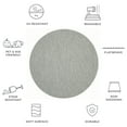 thumbnail image 5 of SAFAVIEH Courtyard Morven Chevron Stripes Indoor/Outdoor Area Rug, 4' x 4' Round, Grey/Navy, 5 of 9