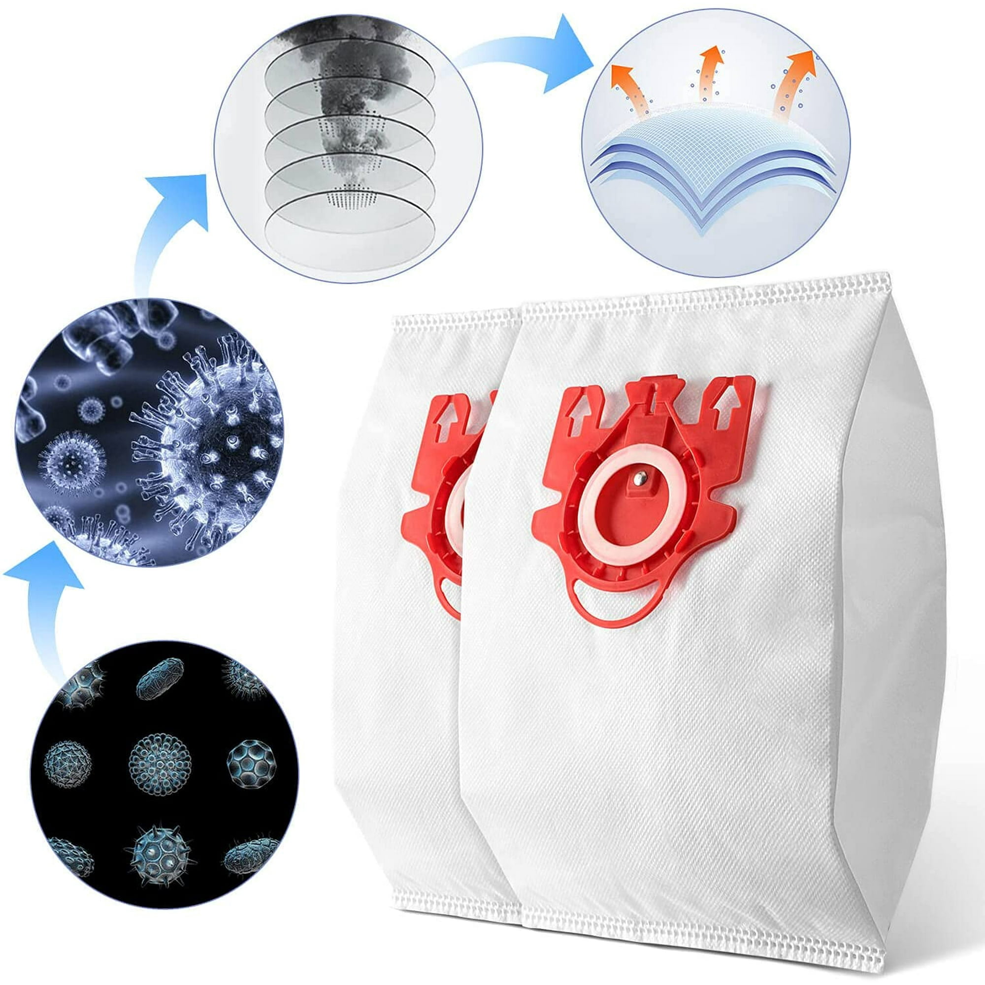 Vacuum Bags,8pcs Replace for Miele Vacuum Bags, FJM Vacuum Bags