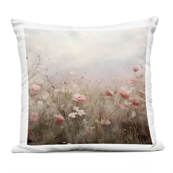 Stupell Industries Blooming Pink Meadow Flowers Design by Arlington Prints Outdoor Printed Pillow