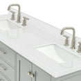 thumbnail image 6 of ARIEL Cambridge 66 Inch Double Rectangle Sink Bathroom Vanity With Carrara White Quartz Countertop 1.5 Edge In Grey, 6 of 7