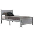 thumbnail image 3 of Ktaxon Twin Bed Frame,Solid Pine Wood Twin Platform Bed Frame, Bedroom Twin Bed with Headboard for Adults, Gray, 75.04"L*38.98"W*37.8"H, 3 of 10