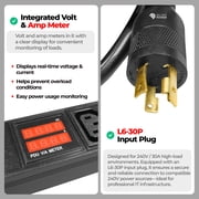 240v PDU وحدة التوزيع الأساسية ( قابل للتثبيت على الرف ) الإدخال: Nema L6-30 موصلات الإخراج: 6 C13