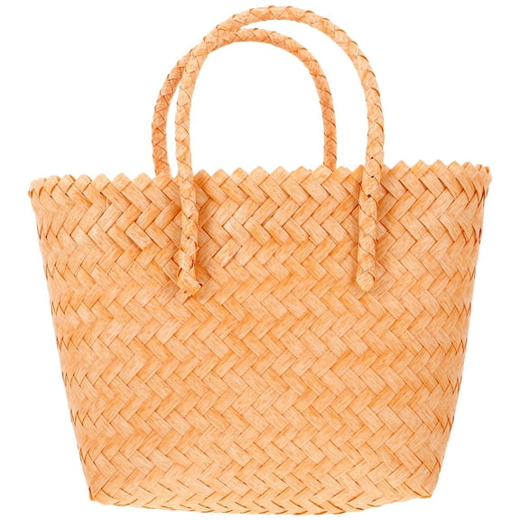 HOMEMAXS  Beach Bag Woven Beachy Purses for Women Tote Bags Miss Mother Chocolate