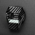 thumbnail image 3 of Car Carbon Fiber Engine Start Stop Push Button Switch Cover Trim Accessories, 3 of 10