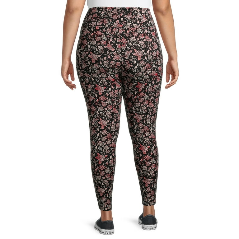 Plus size 2025 floral leggings