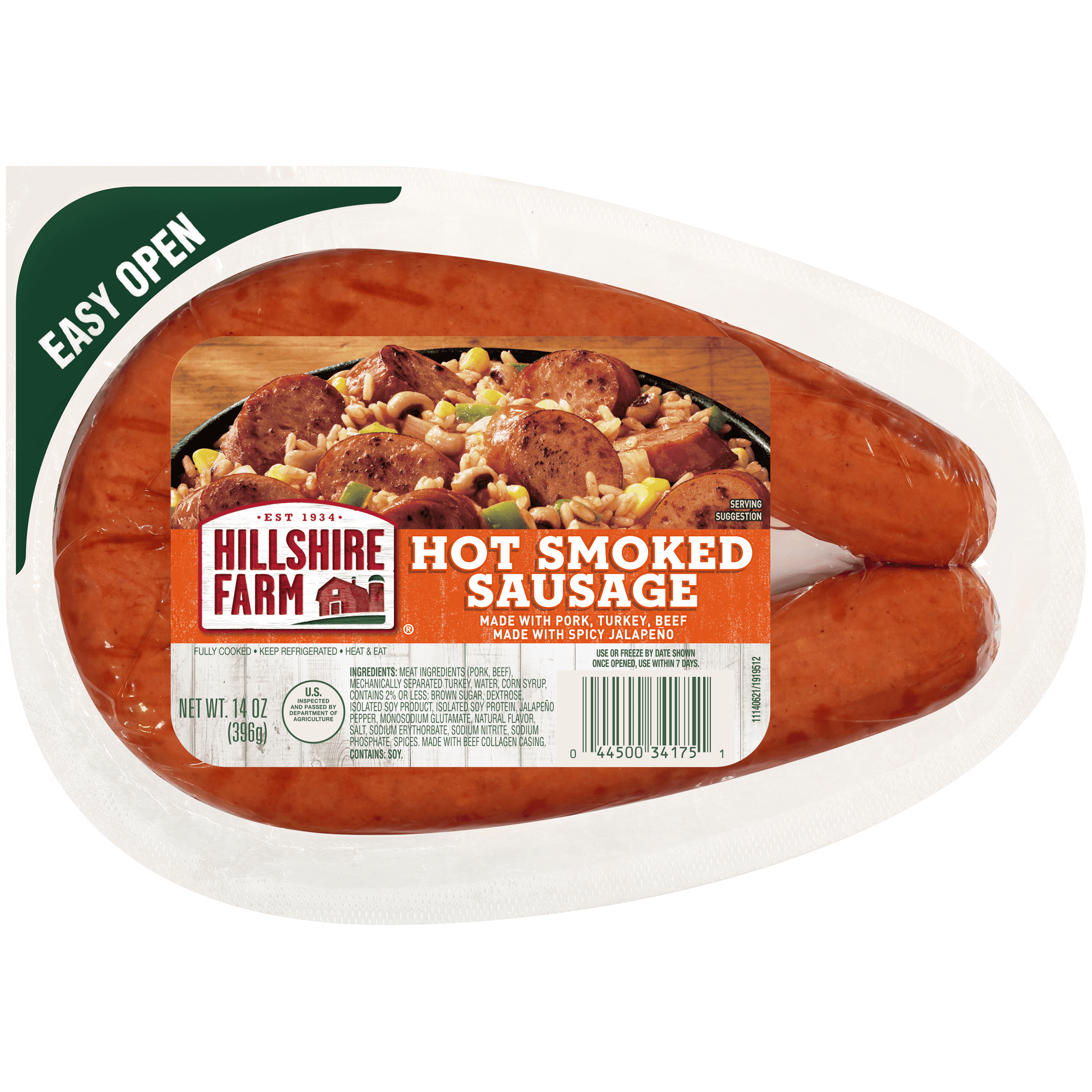 Hillshire Farm® Hot Smoked Sausage Rope, 14 oz.