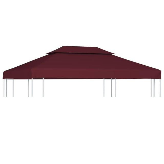 Cubierta superior para toldo para gazebo VidaXL, color burdeos, 4 x 3 m, resistente al agua