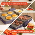 thumbnail image 3 of Plancha BELLA Ceramic Fold-n-Store de doble temperatura, 10 x 20, 1500 W, color ciruela, 3 of 7