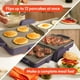 thumbnail image 3 of Plancha BELLA Ceramic Fold-n-Store de doble temperatura, 10 x 20, 1500 W, color ciruela, 3 of 7