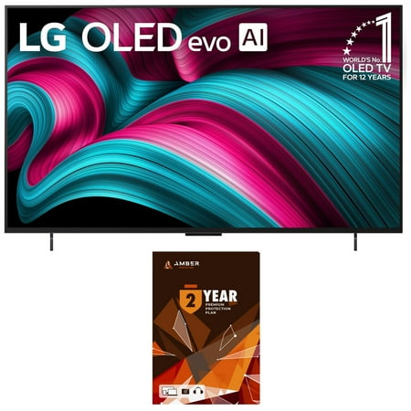 LG OLED42C5PUA 42 Inch 4K OLED Ultra HD Smart TV with 2 Year Amber Protection Plan (2025)