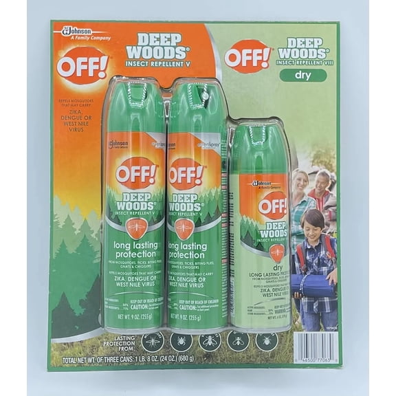 OFF Deep Woods Mosquito and Insect Repellent Spray, 3 Pack