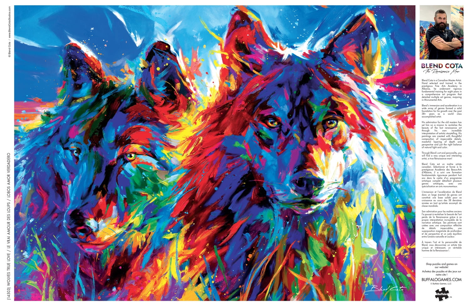 Buffalo Games Wolves True Love 1000-Piece 26.75 x 19.75-inch Interlocking Jigsaw Puzzle for Adults Ages 14+
