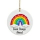 thumbnail image 2 of Adorno de la amistad en forma de corazón de vidrio marino, adorno colgante de acrílico para árbol de Navidad o el hogar, símbolo de amor y optimismo, recuerdo artesanal., 2 of 4