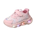 thumbnail image 1 of DXOUPM Girls Sneakers Comfortable Breathable Stylish Printed Platform Lightweight Sport Shoes, 1 of 2