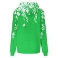 thumbnail image 5 of WREESH Women's Trendy Oversized Hoodie Fashion Floral Print Long Sleeve Casual Sweatshirt Drawstring Hooded Pullover Green, 5 of 5