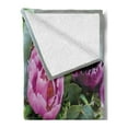 thumbnail image 2 of Peony Soft Flannel Fleece Throw Blanket, Romantic Photo of Colorful Blossom Mix Floral Bouquet, Cozy Plush for Indoor and Outdoor Use, 50" x 60", Lilac Multicolor, by Ambesonne, 2 of 5
