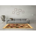 thumbnail image 3 of Ahgly Company Indoor Round Abstract Brown Contemporary Area Rugs, 7' Round, 3 of 4