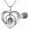 C - Heart In Heart, variant on 925 Sterling Silver I Love You 100 Languages Necklace I Love You Forever Infinity Heart Mom Sunflower Projection Pendant Necklace for Women Mother's Day Gift