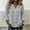 Gray women fall winter blouses a1, variant on thefmos Women's Fall Winter V Neck 3/4 Sleeve Blouses Ruffle Button Down Casual Solid Tops Loose Pullover Sweater Shirts for Work Travel, Green M