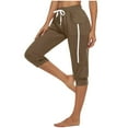 thumbnail image 4 of XuJwPNcy 2pc Women's Capris Drawstring Low Waisted Casual Comfy Jogger Capri Pants Athletic Workout Cropped Pants, 4 of 7