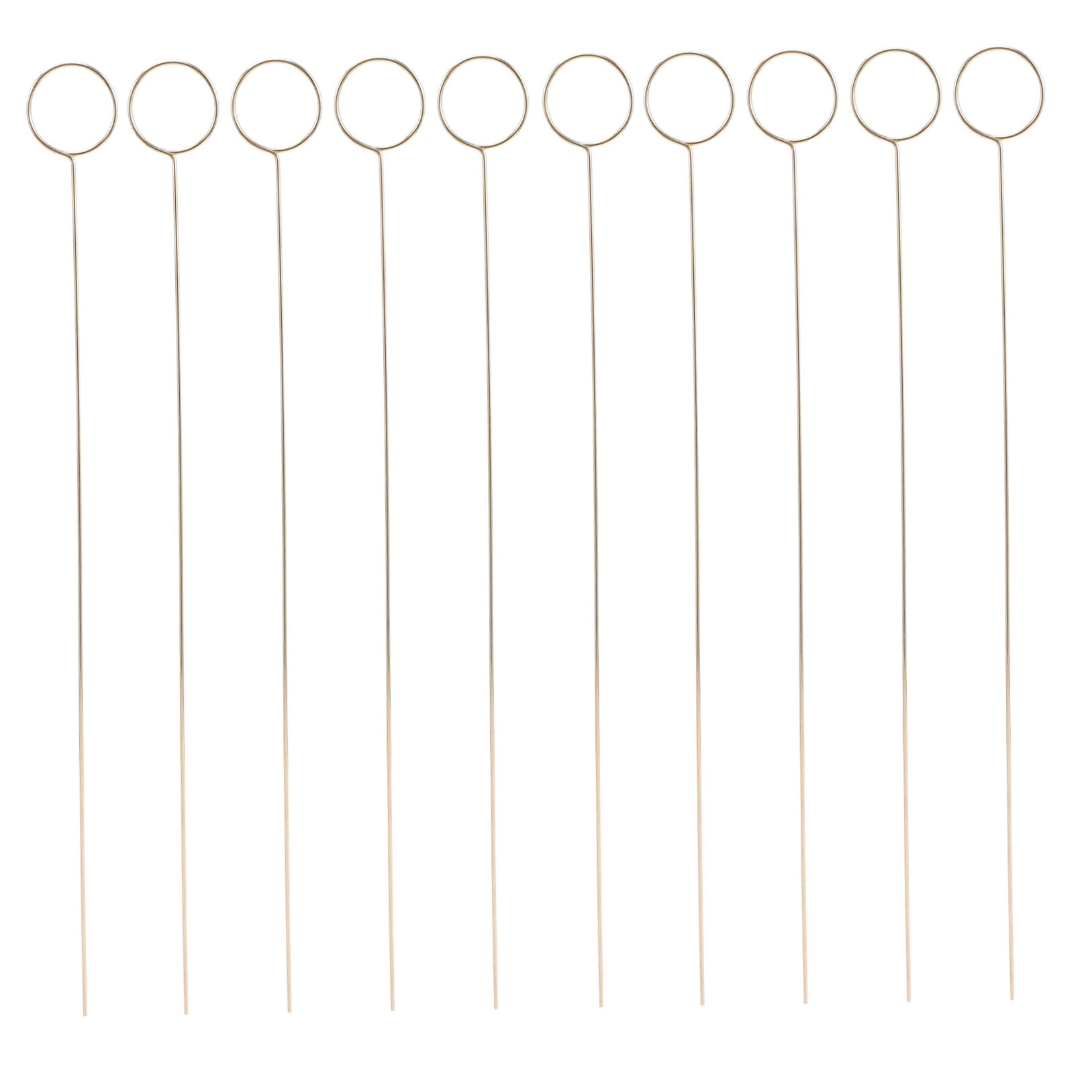 OUNONA 60Pcs Golden Iron Floral Picks and Place Card Holders for Party Table Decor